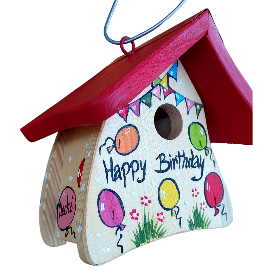 Nistkasten - Nistmini - Happy Birthday - personalisiert