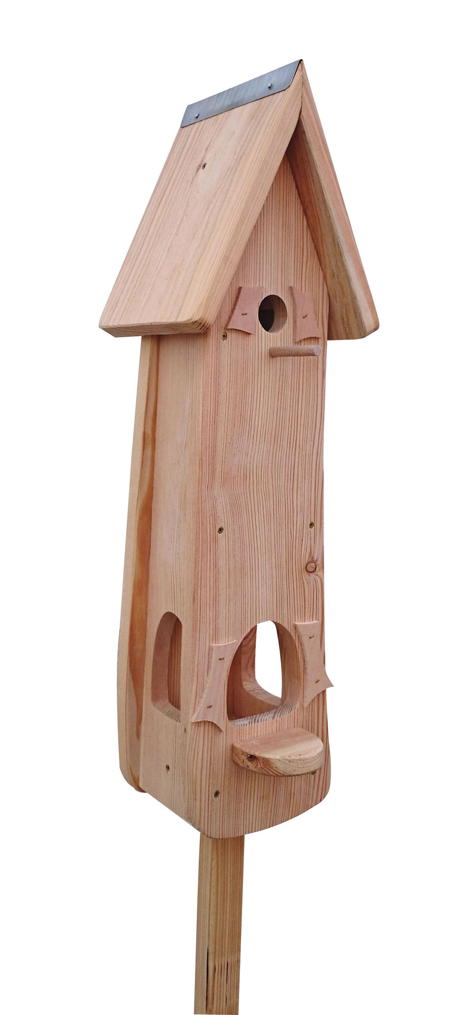 Kombiniertes Vogelhaus - Minivilla 2 Lärche Natur