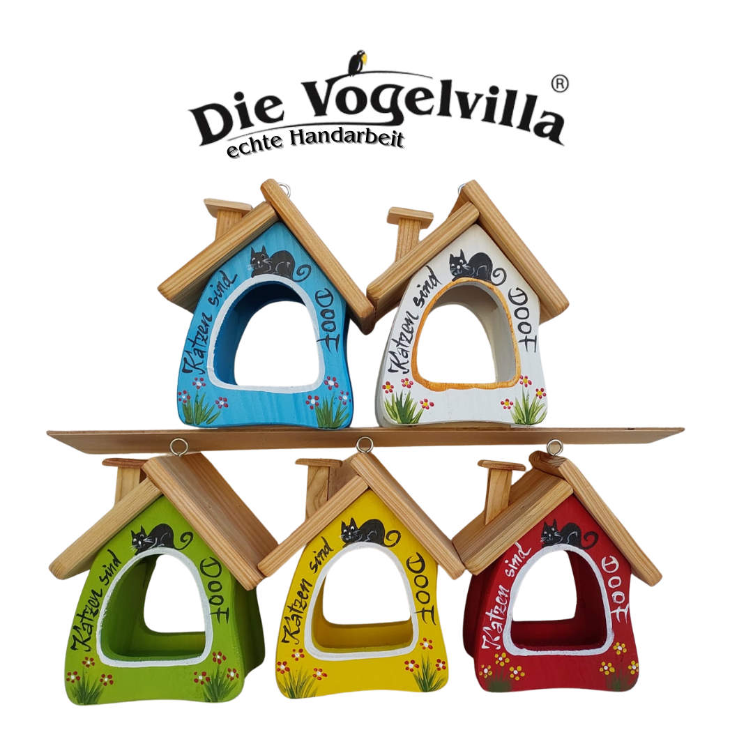 5er Set Futterhaus Die Futterstube - "Katzen sind doof"