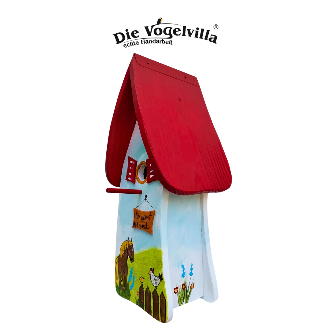 Nistkasten "Hier wohnt das Glück"