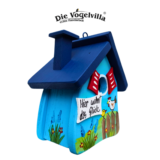 Vogelvilla Nistkasten - Niststube "Hier wohnt das Glück" Hühner