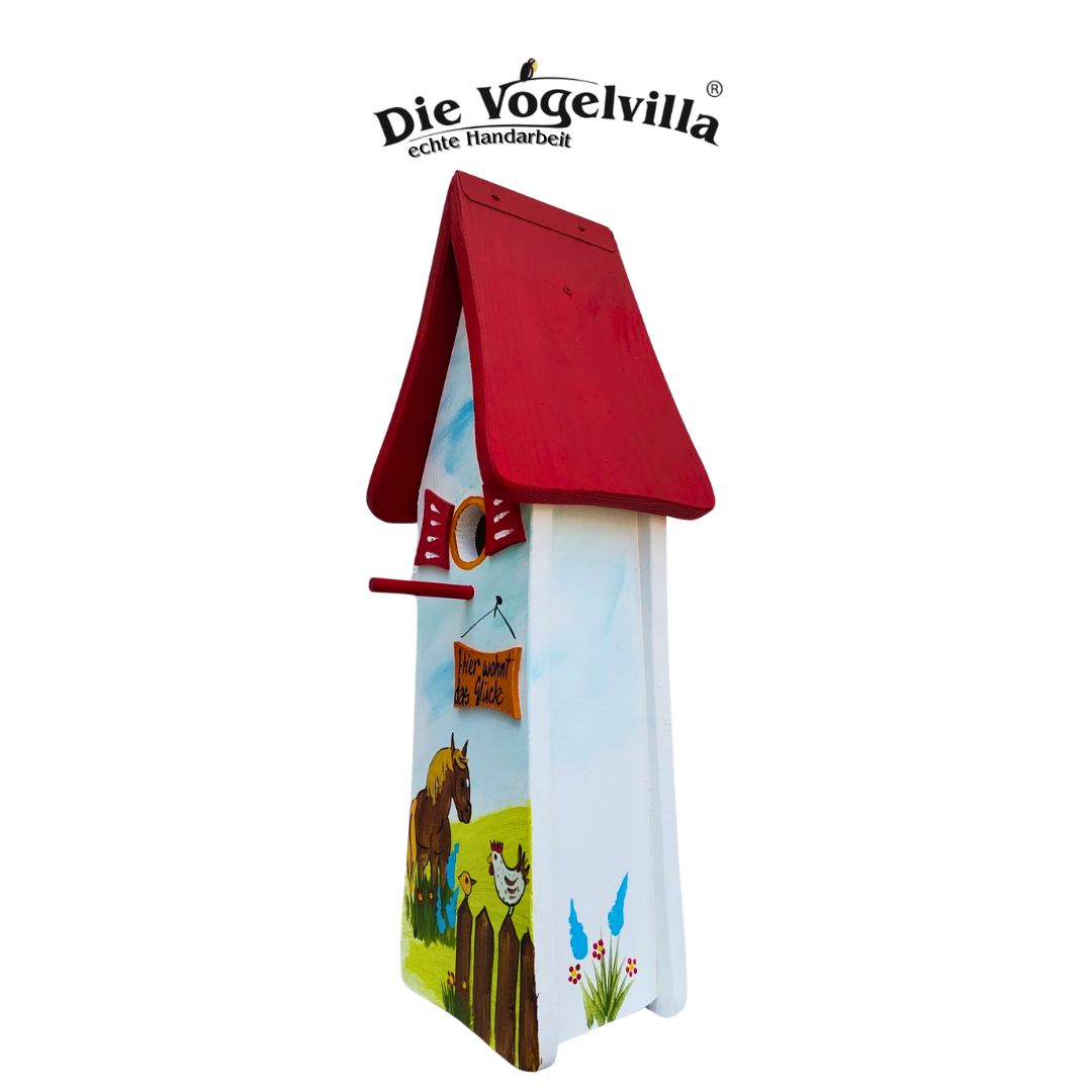 Nistturm "Hier wohnt das Glück"