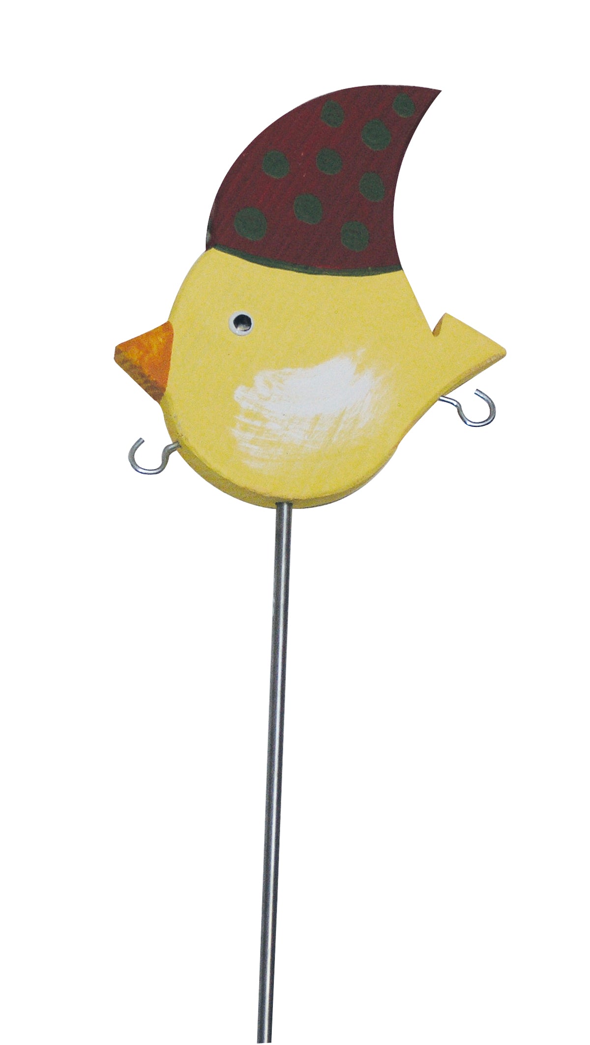 Knödelvogel klein, Mütze rot-grün gepunktet