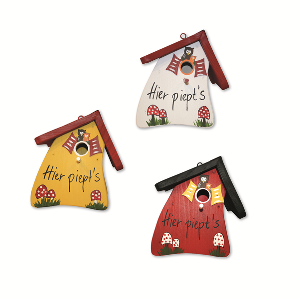 3er Set Nistkasten - Nistmini Eulen Hier piept´s