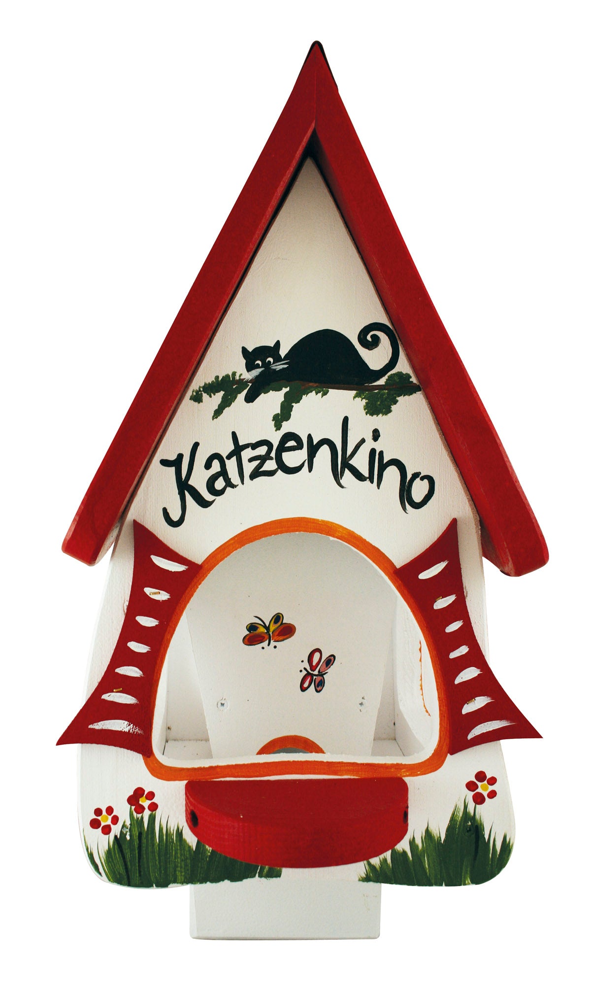 Petite villa d'alimentation pour chats au cinéma