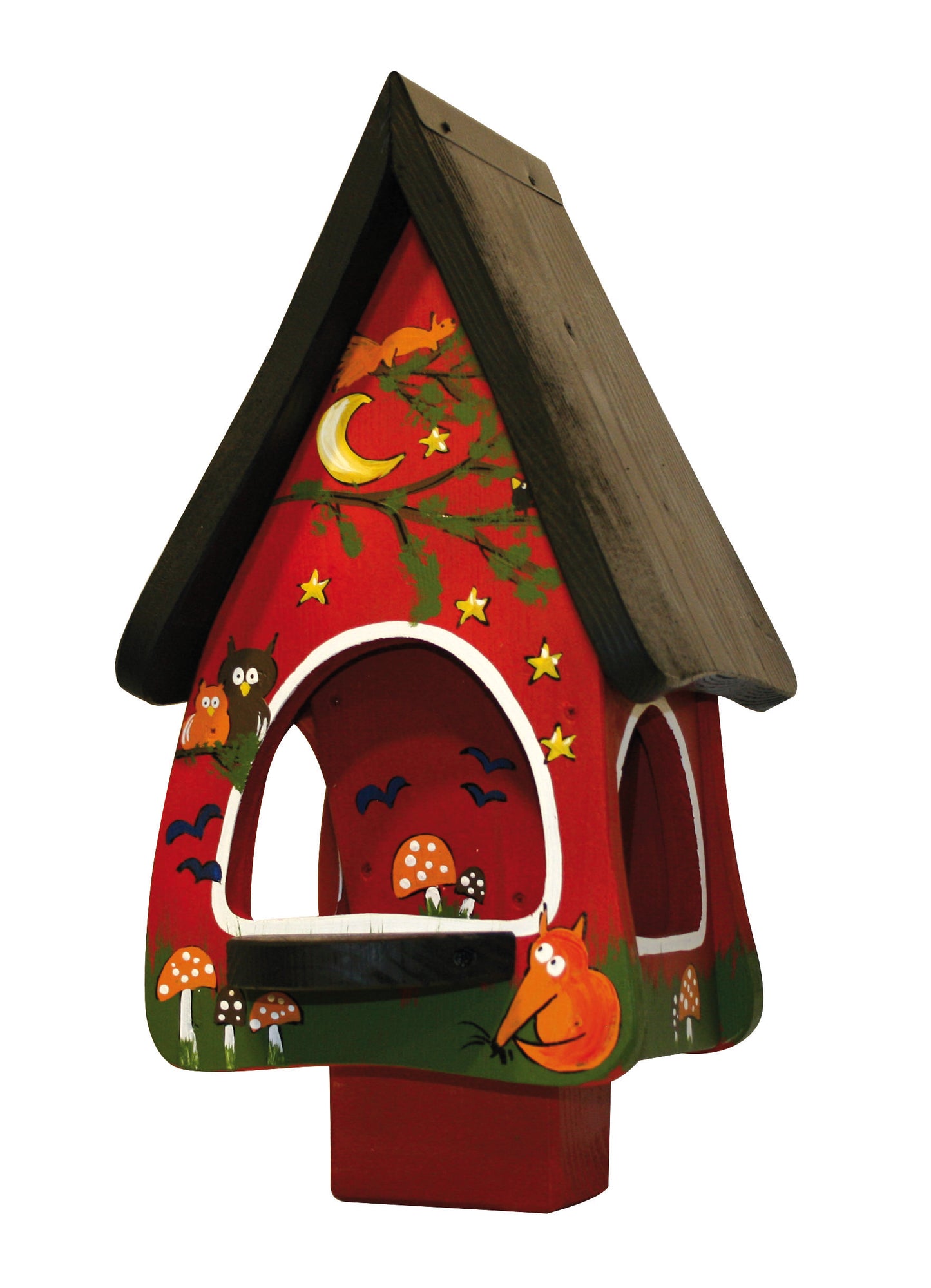Nourrir les petits animaux de la forêt de la Villa
