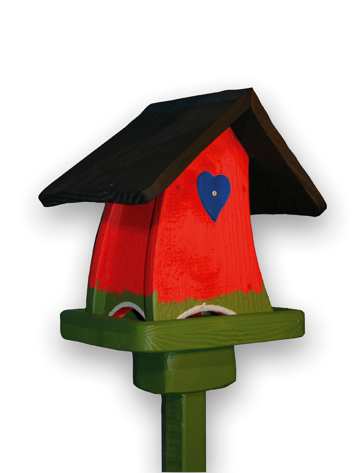 Vogelfutterhaus Futterpilz mit Silo rot