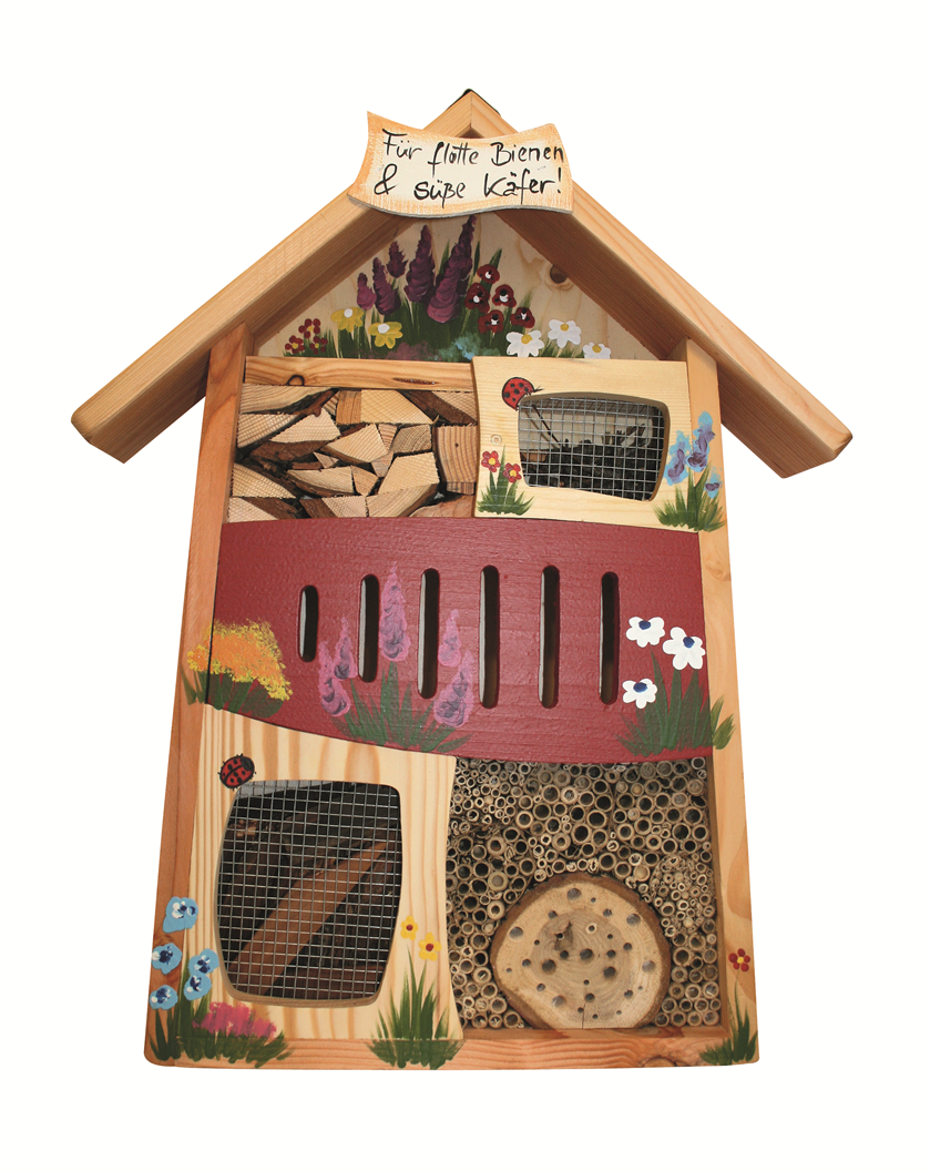 Insektenquartier groß bemalt Für flotte Bienen & süße Käfer