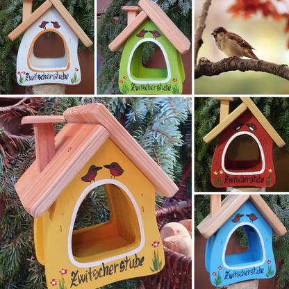 5er Set Futterhaus Die Futterstube - "Zwitscherstube"