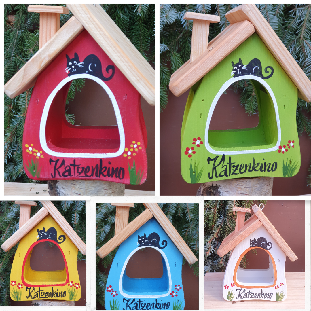10er Set Futterhaus Die Futterstube - "Katzenkino"