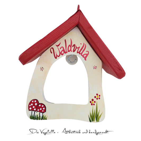 10er Set Futterschaukel Minibistro "Waldvilla" hängend