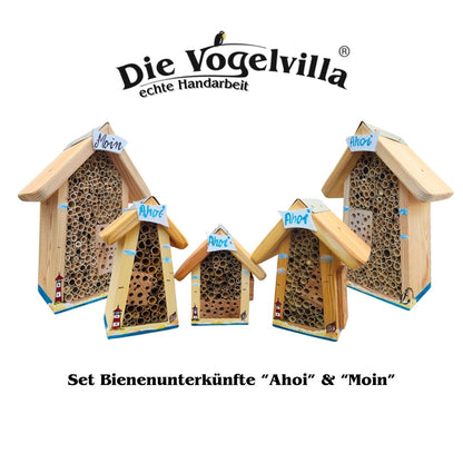 15er Set Bienenunterkünfte "Ahoi" & "Moin"