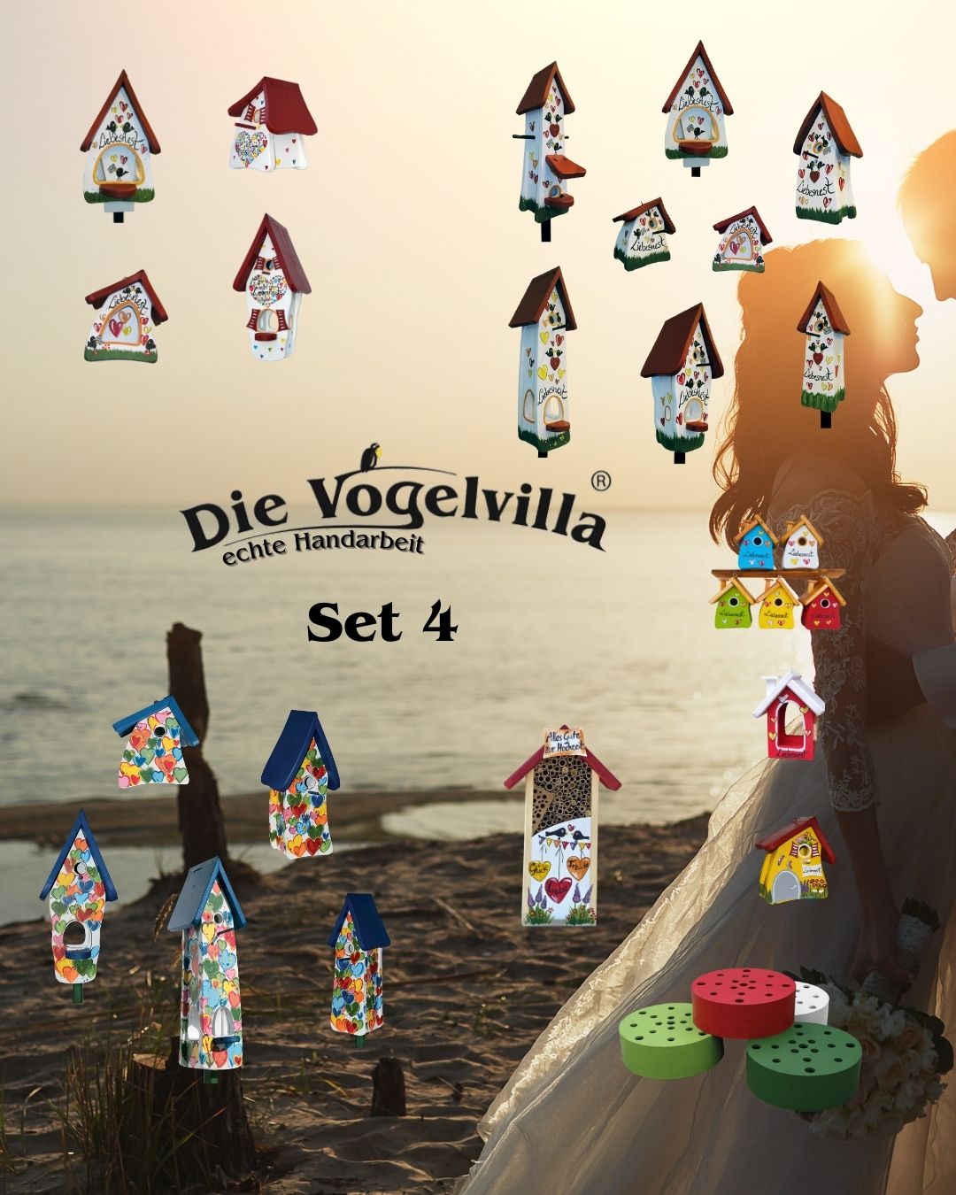 Hochzeits - Set 4 – Großes Liebesnest-Paket mit 10 % Rabatt + Gratis-Display