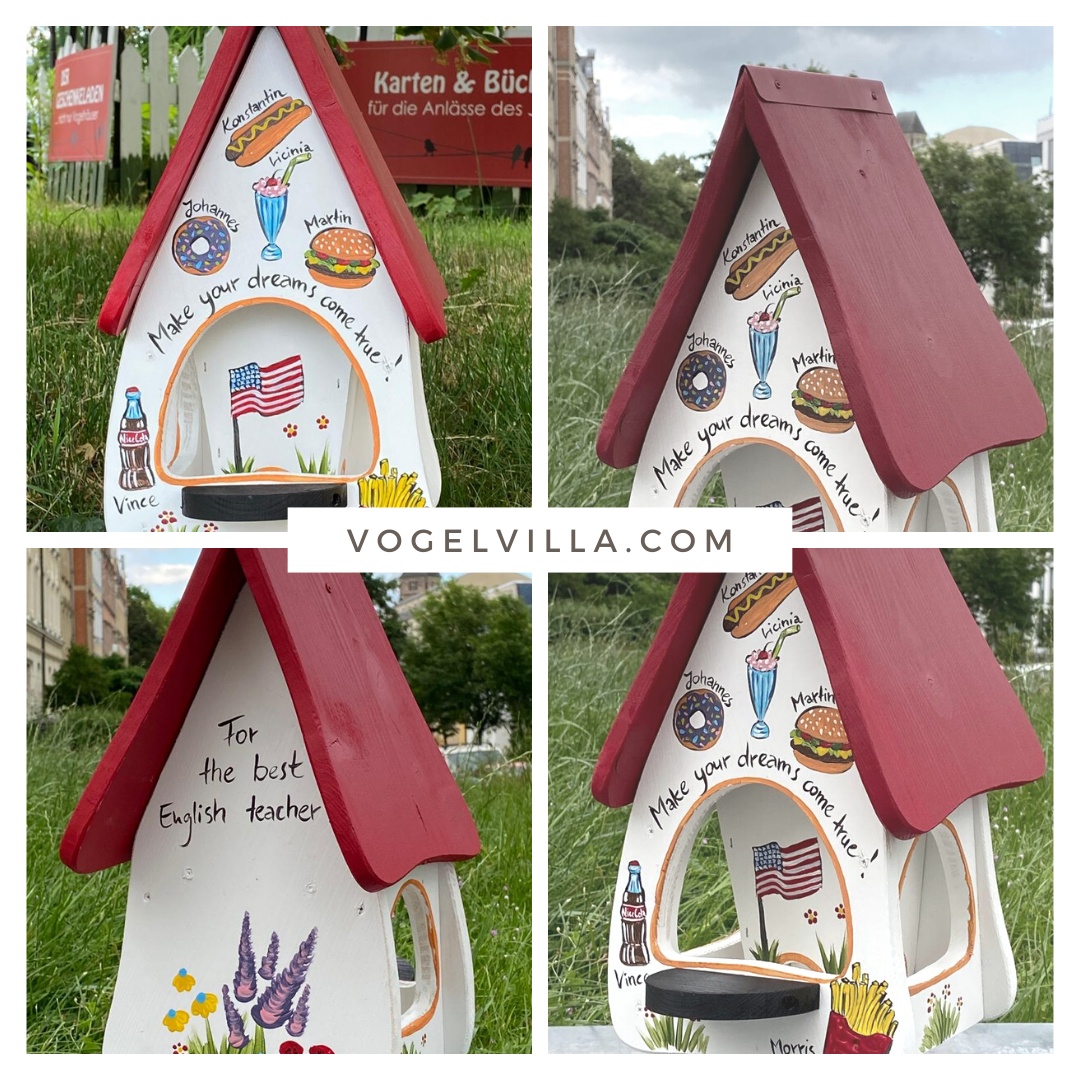 Futterhaus mit Silo - Futtervilla Food  - personalisiert
