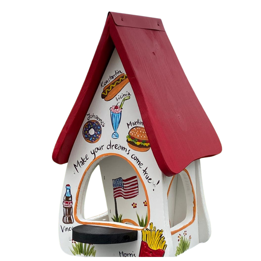 Futterhaus mit Silo - Futtervilla Food  - personalisiert