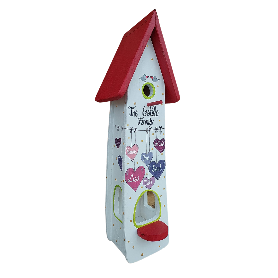 Kombiniertes Vogelhaus - Minivilla 2 Family - personalisiert