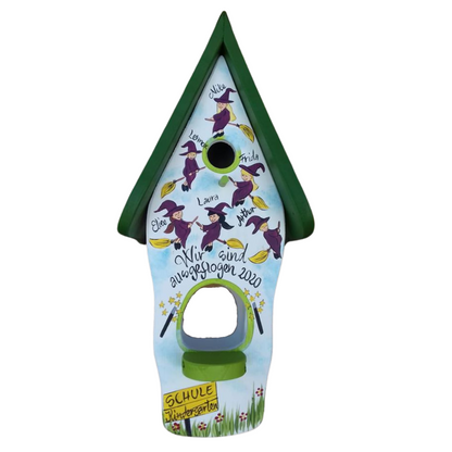 Kombiniertes Vogelhaus - Minivilla 1 "Hexen"  - personalisiert