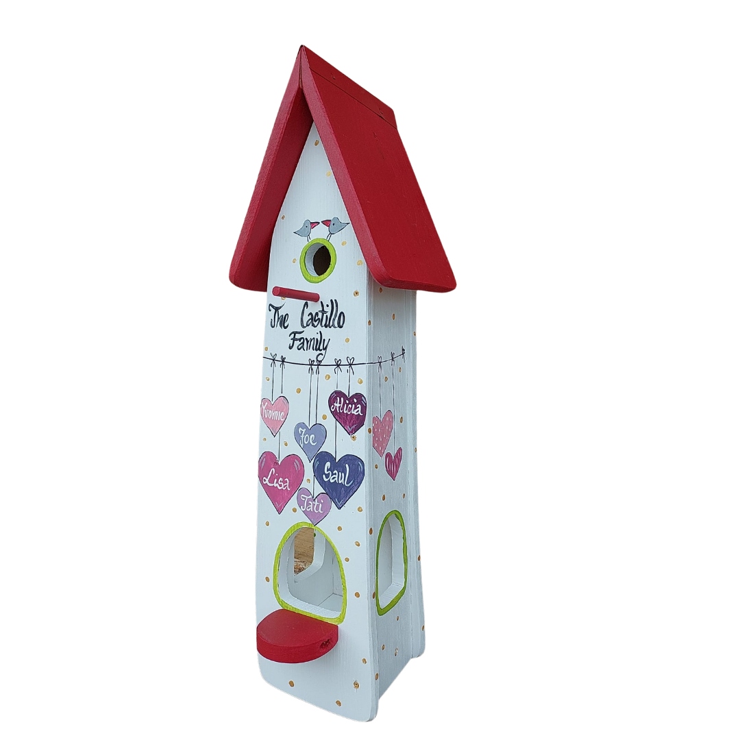 Kombiniertes Vogelhaus - Minivilla 2 Family - personalisiert