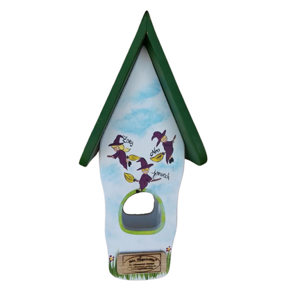 Kombiniertes Vogelhaus - Minivilla 1 "Hexen"  - personalisiert