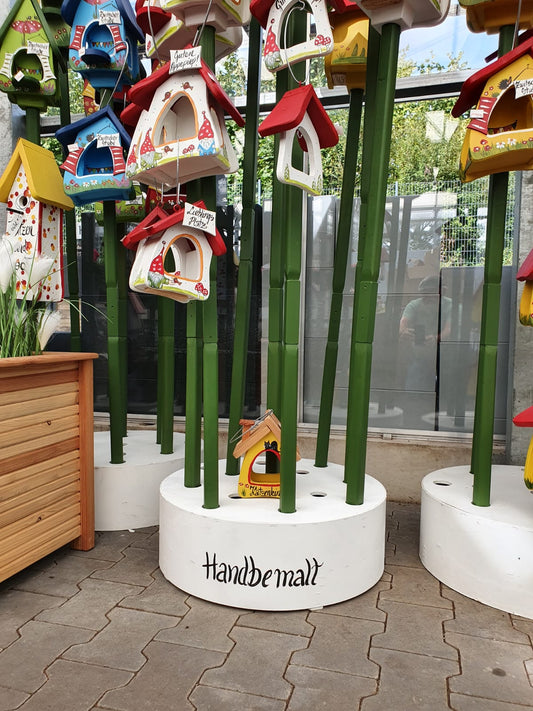 Display rund "handbemalt" mit Rollen
