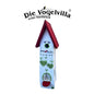 Kombiniertes Vogelhaus - Minivilla 2 "Gemeinsam ins Glück" mit grünen Herzen - personalisiert