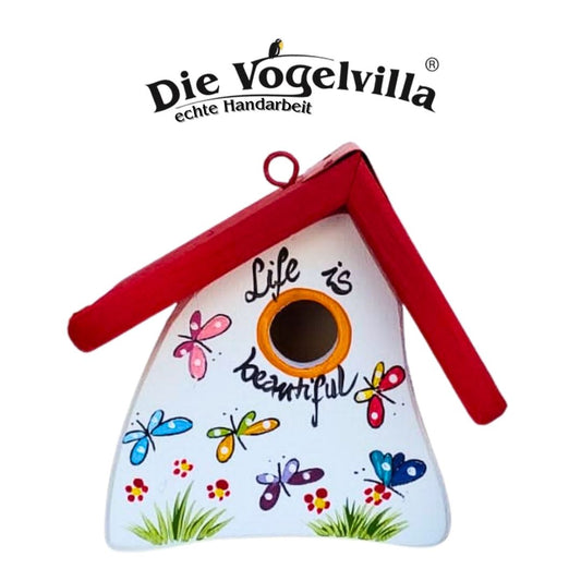 Vogelvilla - Futtermini & Niststübchen „Life is beautiful“