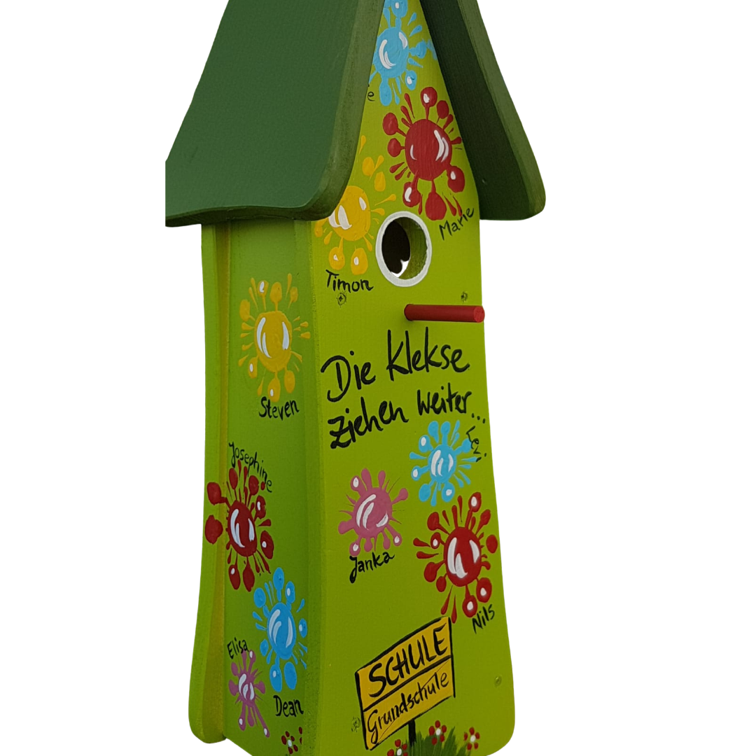 Nisttürmchen "Klekse" kiwi - personalisiert