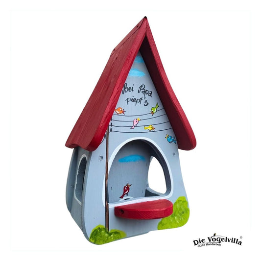 Futterhaus mit Silo – Futtervilla klein „Bei Papa piept’s“