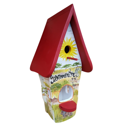 Kombiniertes Vogelhaus - Minivilla 1 "Savanne"- personalisiert