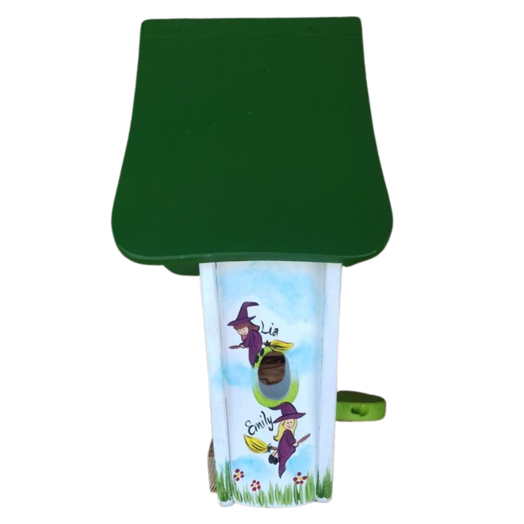 Kombiniertes Vogelhaus - Minivilla 1 "Hexen"  - personalisiert