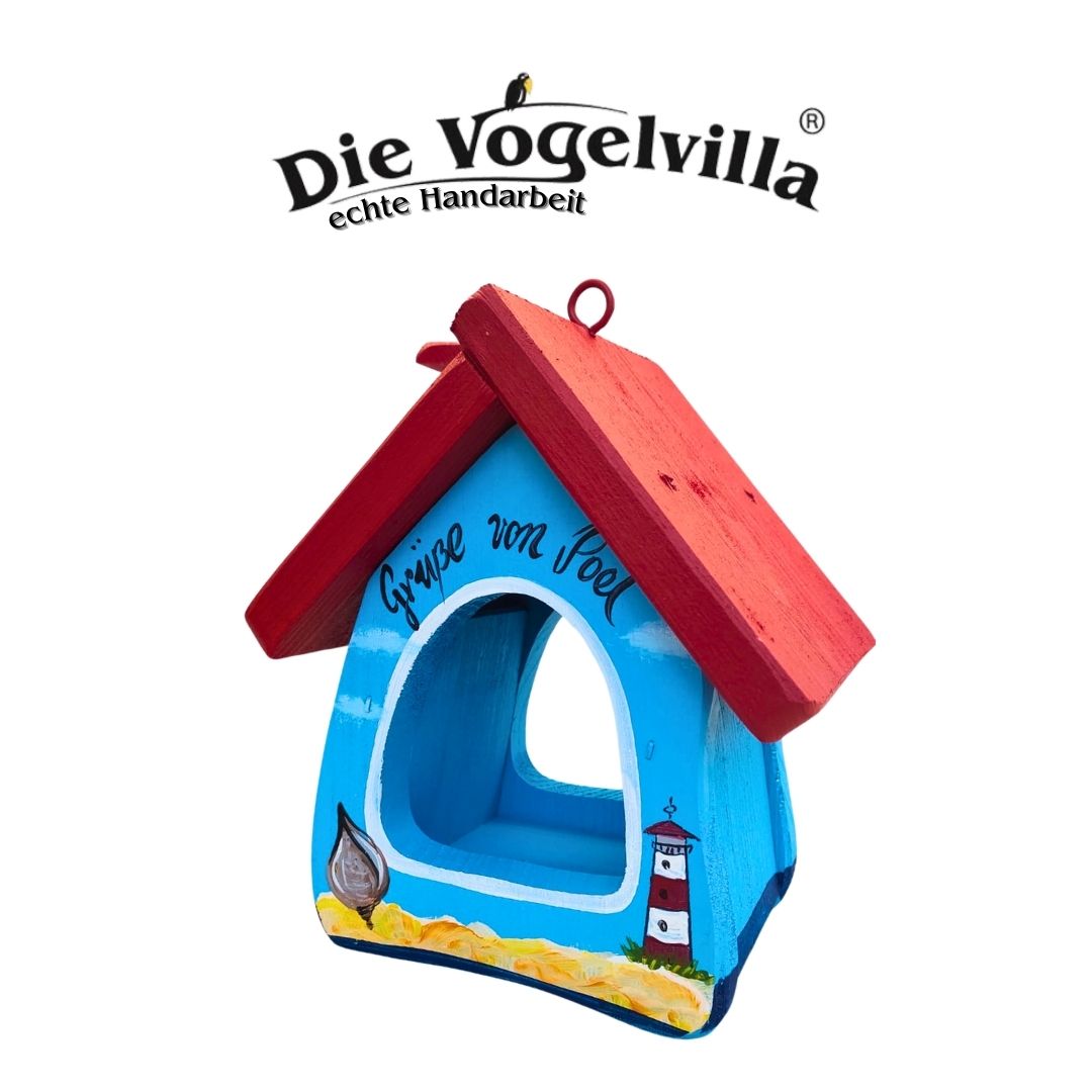Futterhaus - Futterstube Muschel "Grüße von..." - personalisierbar