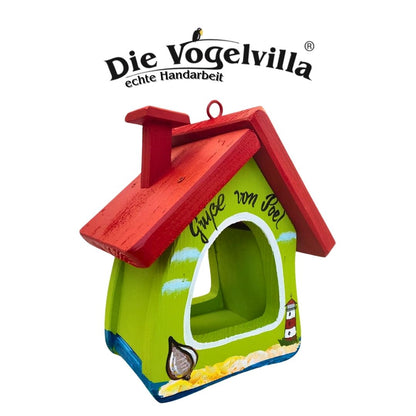 Futterhaus - Futterstube Muschel "Grüße von..." - personalisierbar
