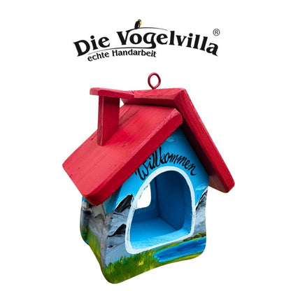 5er Set Futterhaus - Futterstube Berge "Willkommen"