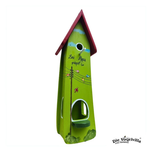 Kombiniertes Vogelhaus - Minivilla 2 „Bei Papa piept’s“