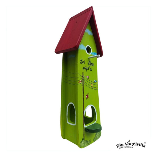 Kombiniertes Vogelhaus - Minivilla 2 „Bei Papa piept’s“