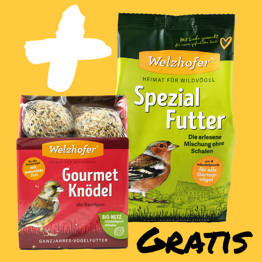 Bonus 6 Futterknödel beerig + Spezialvogelfutter 1 Kg