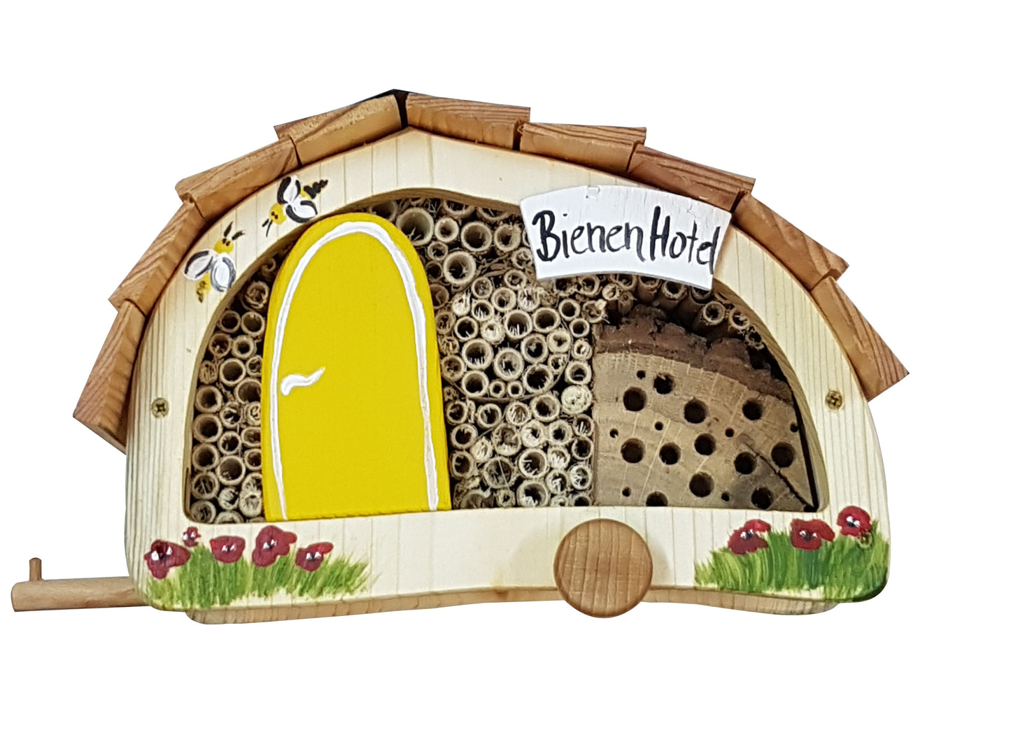 Doppel-SET Bienenhotel "Womo" mit Lamellendach 10Stk.