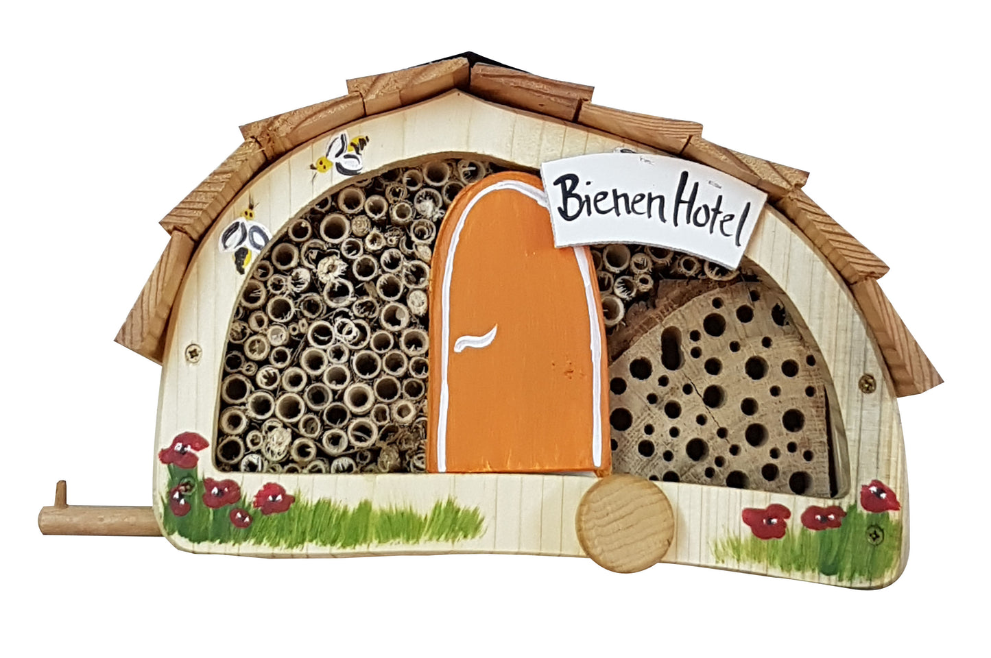 Doppel-SET Bienenhotel "Womo" mit Lamellendach 10Stk.