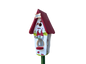 Combined birdhouse - Minivilla 1 - Dwarf party "It's chirping here" in white
