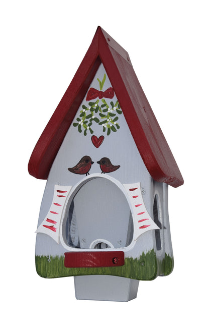 5er Set Futterhaus mit Silo - Futtervilla mini Hobbit Mistelzweig