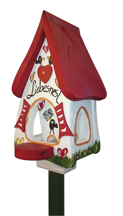 5er Set Futterhaus mit Silo - Futtervilla mini Mixed