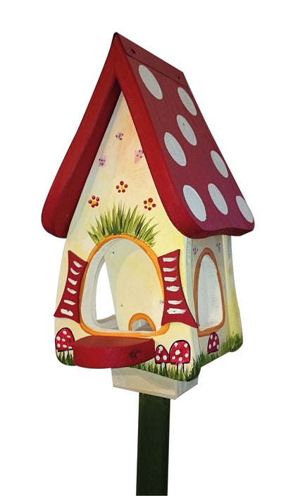 5er Set Futterhaus mit Silo - Futtervilla mini Mixed