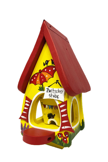 5er Set Futterhaus mit Silo - Futtervilla mini Zwitscherstube