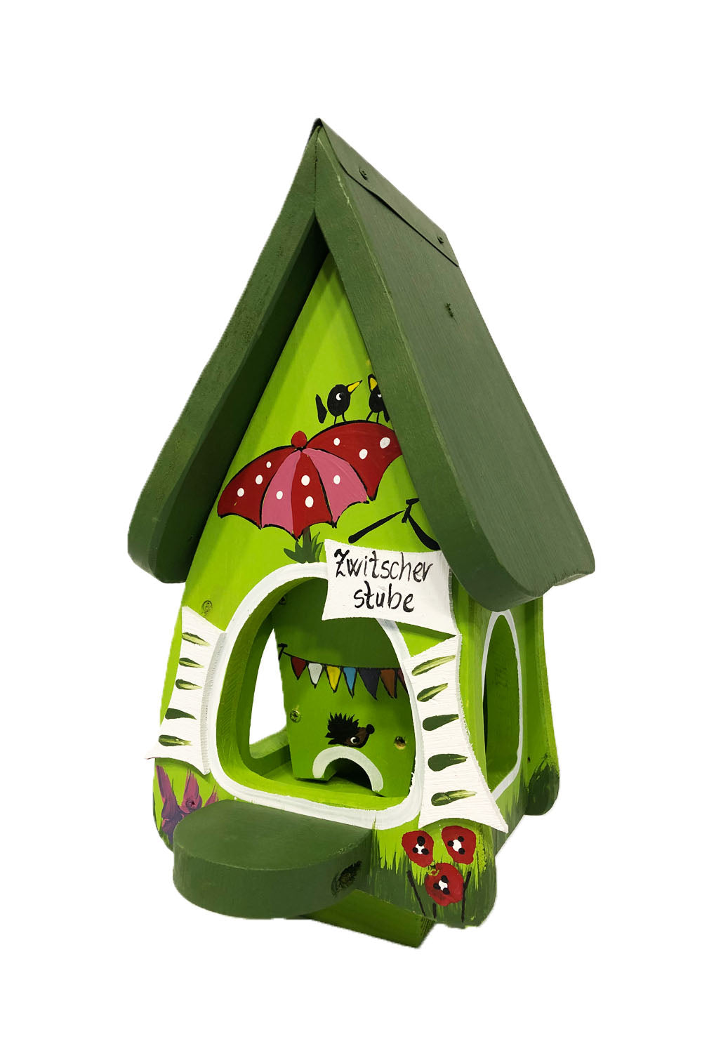 5er Set Futterhaus mit Silo - Futtervilla mini Zwitscherstube