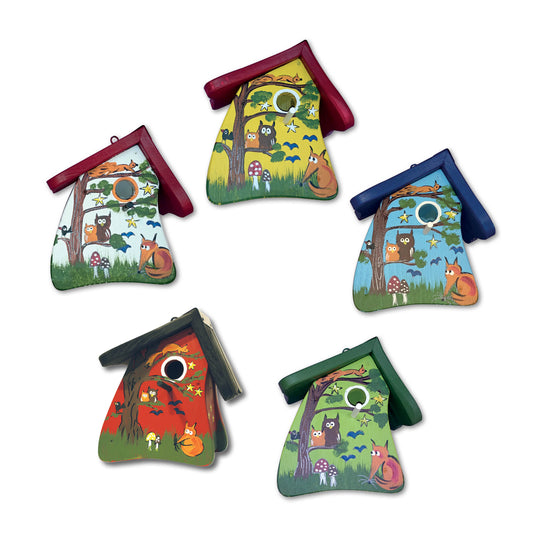 5er Set Nistkasten - Nistmini Tiere des Waldes