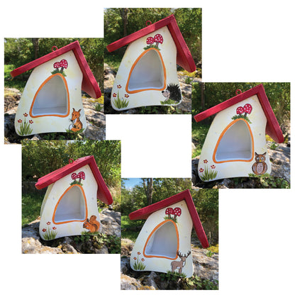 SET Vogelfutterhaus - Futtermini "Tiere des Waldes II" 5 Stk.