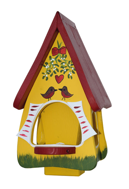 5er Set Futterhaus mit Silo - Futtervilla klein Hobbit Mistelzweig