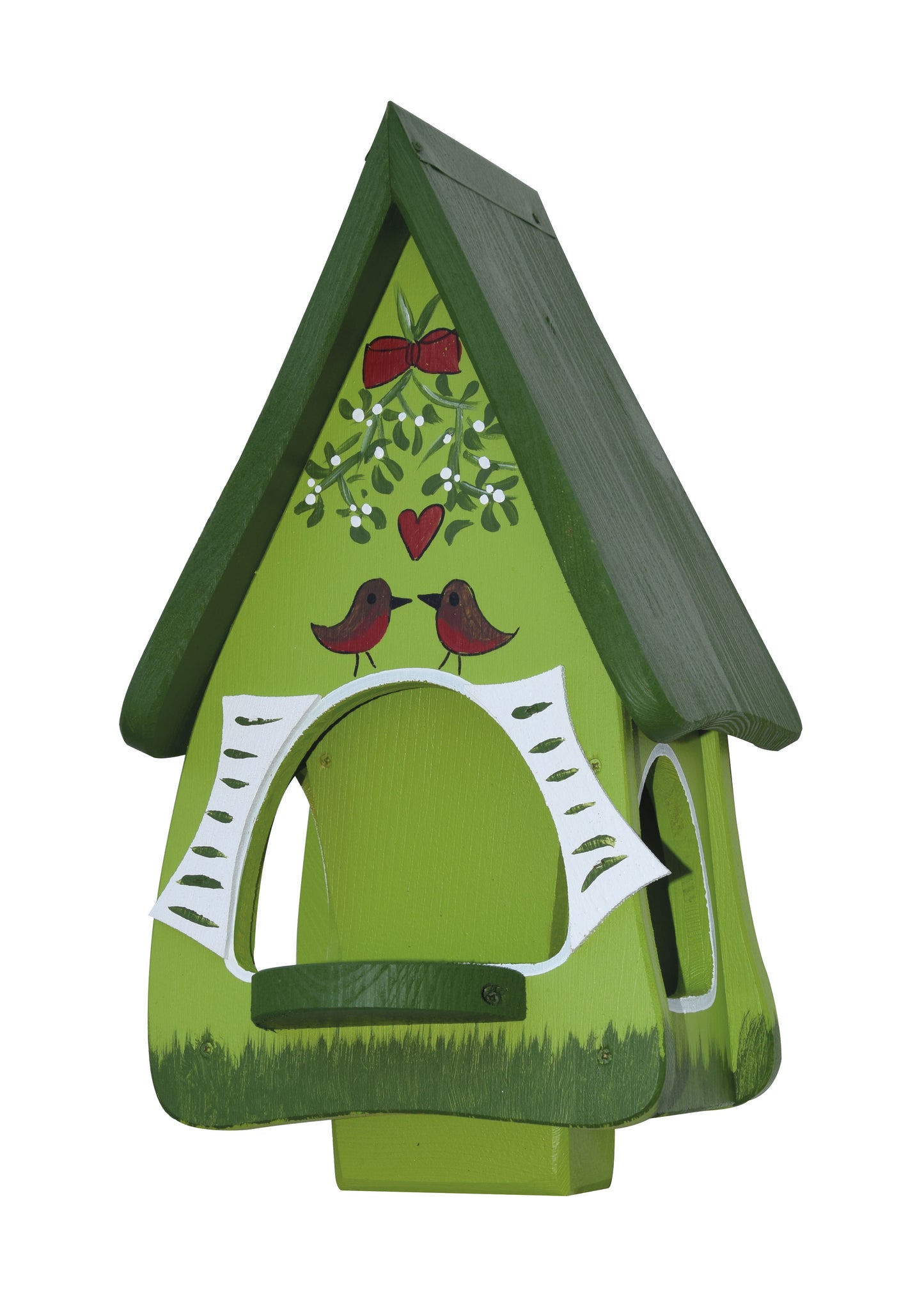 5er Set Futterhaus mit Silo - Futtervilla klein Hobbit Mistelzweig