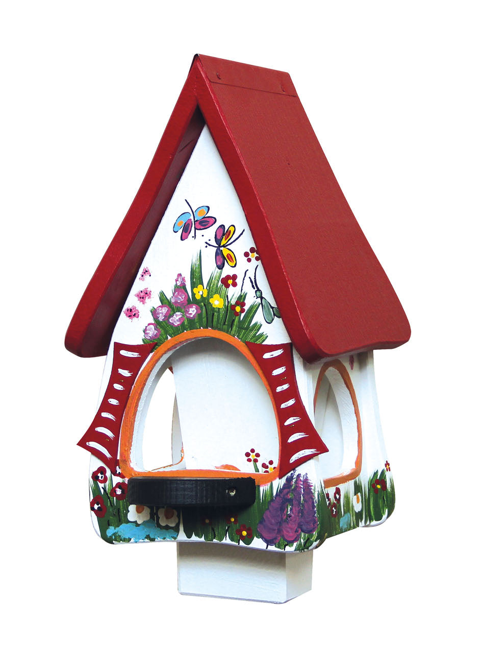 5er Set Futterhaus mit Silo - Futtervilla klein Gartenzauber 5 Farben