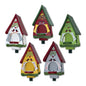 5er Set Futterhaus mit Silo - Futtervilla klein Hobbit Mistelzweig